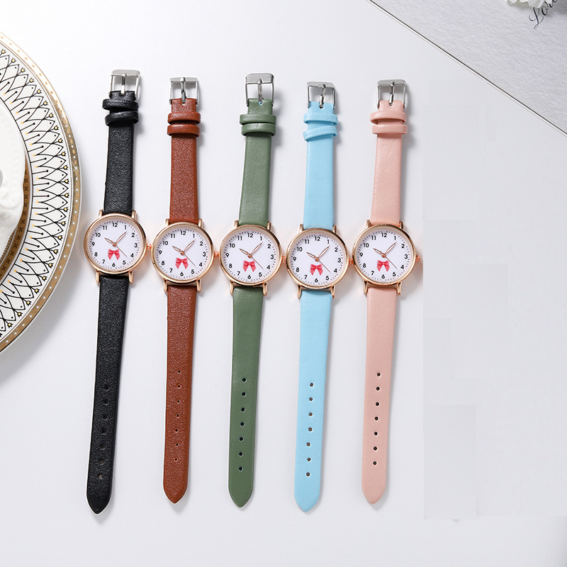 Đồng Hồ Dây Da Nơ Nhỏ Xinh Xắn Cho Nữ DH09