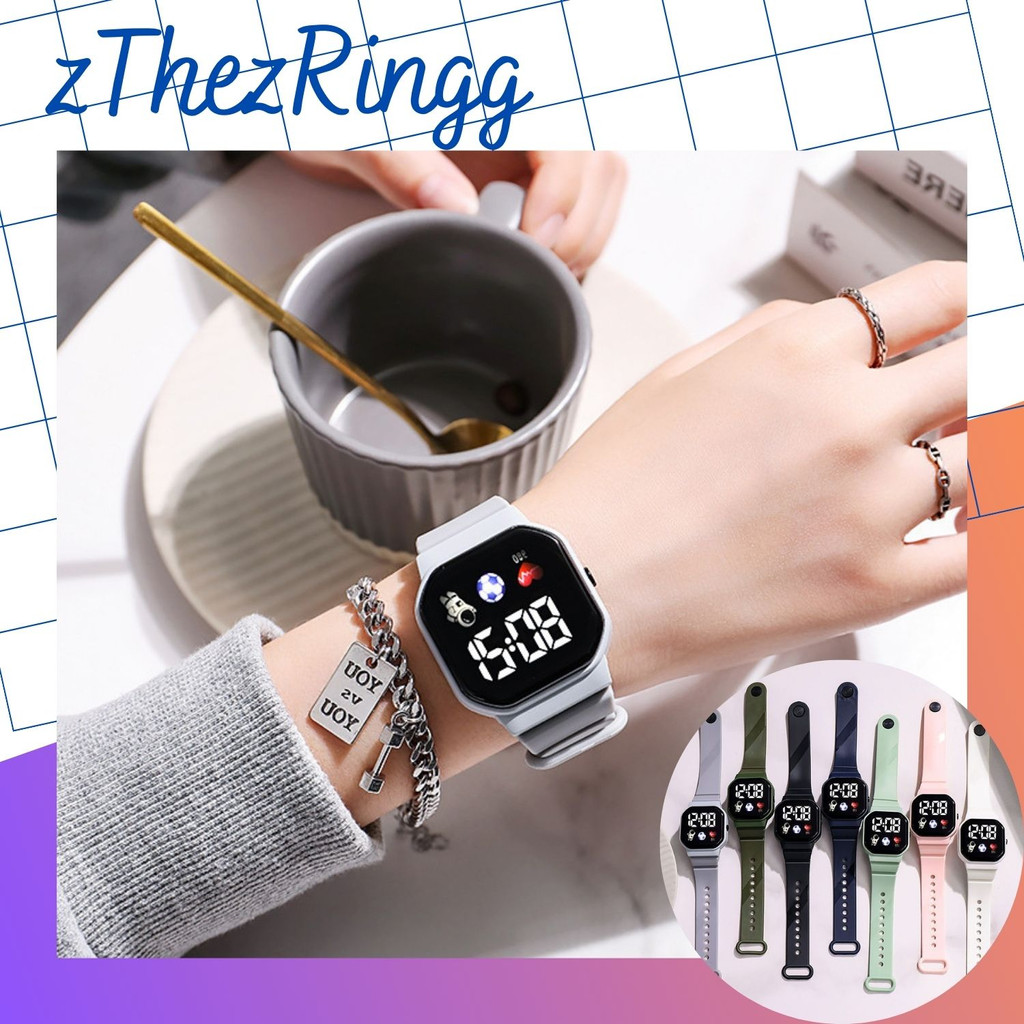 Đồng Hồ Nam Nữ Unisex Led Kiểu Dáng Phi Hành Gia Dây Cao Su Êm Tay Thời Trang Cá Tính DH10