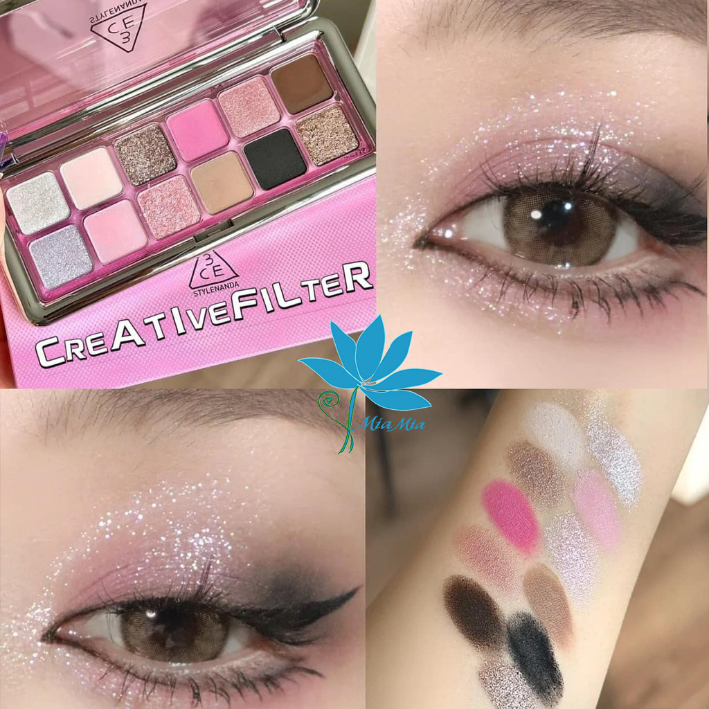 BẢNG PHẤN MẮT 3CE 12 Ô NEW TAKE EYESHADOW CREATIVE FILTER CHÍNH HÃNG CHECK HIDDEN TAG