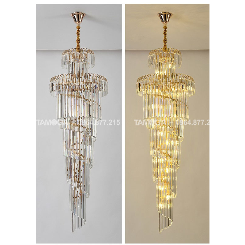 Đèn thả vòng phòng khách pha lê TAMOGA ISA MS011