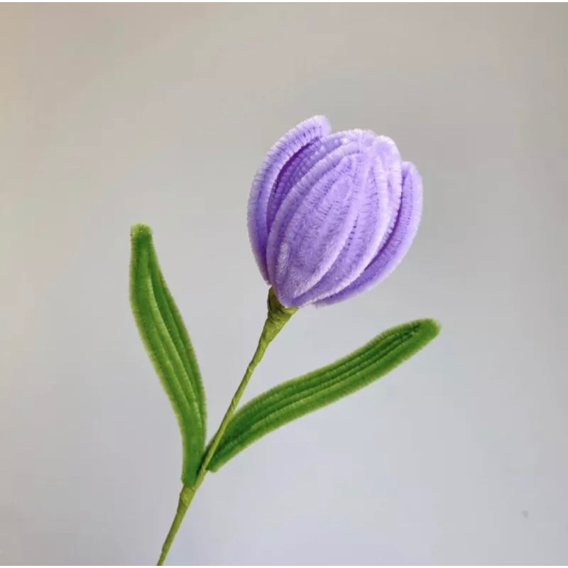 Hoa Tulip bằng kẽm nhung nhiều màu sắc