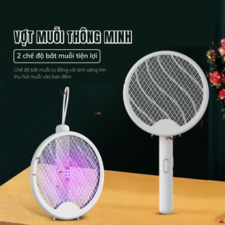 Vợt bắt muỗi gấp gọn 2in1 thông minh chống giật an toàn công nghệ bắt muỗi tự động, thích hợp đèn ngủ, bảo hành 12 tháng