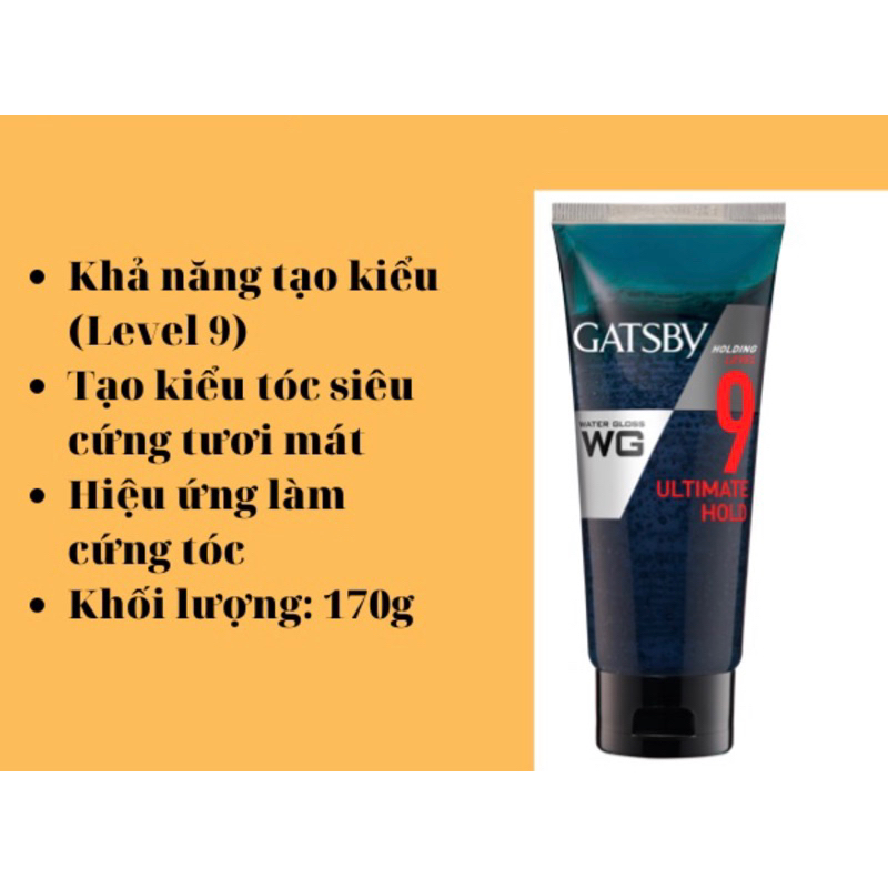 Gel Vuốt Tóc GATSBY WATER GLOSS 170g
