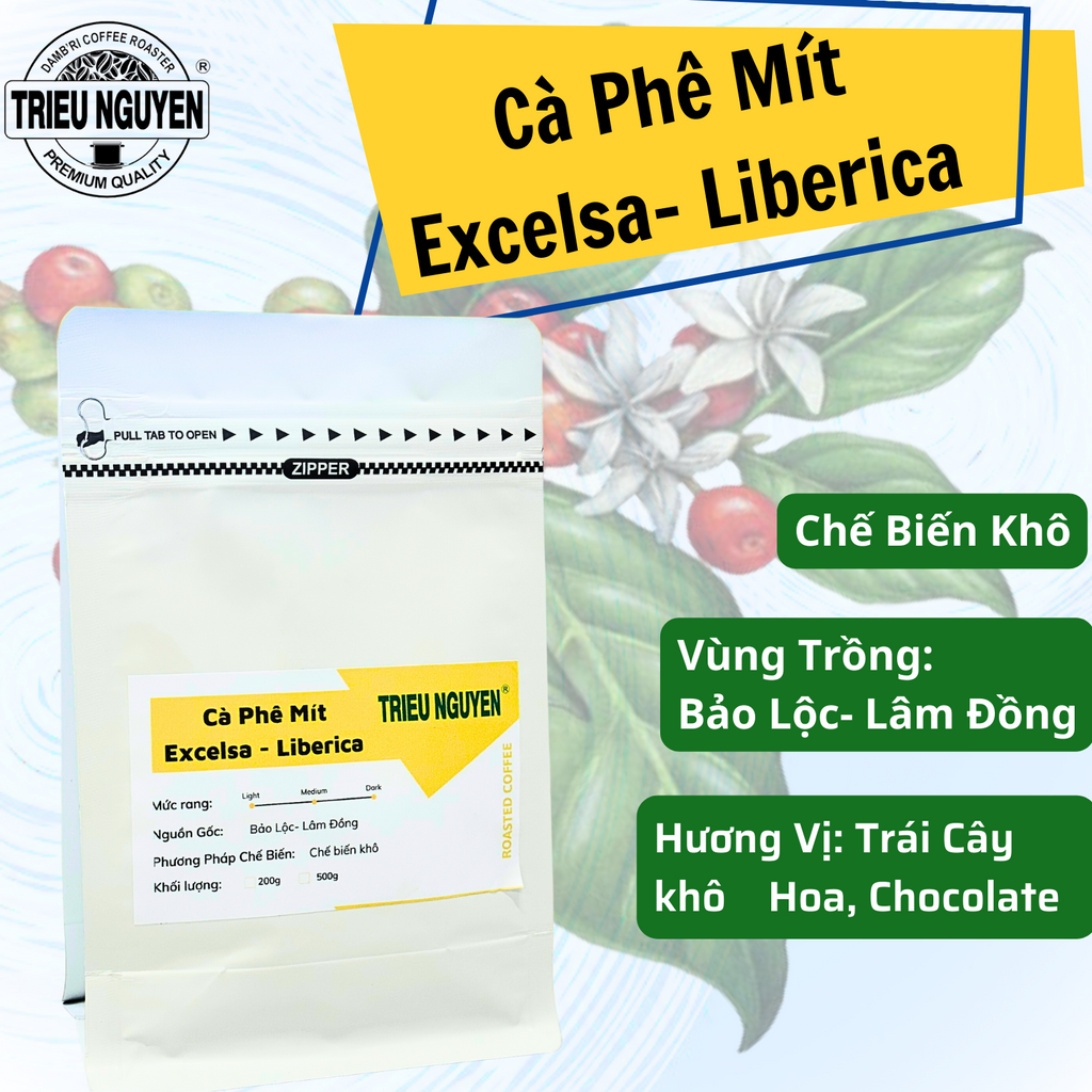 Cà Phê Mít Excelsa Cafe Liberica cà phê Cherry Coffee Nguyên chất rang mộc Triều Nguyên