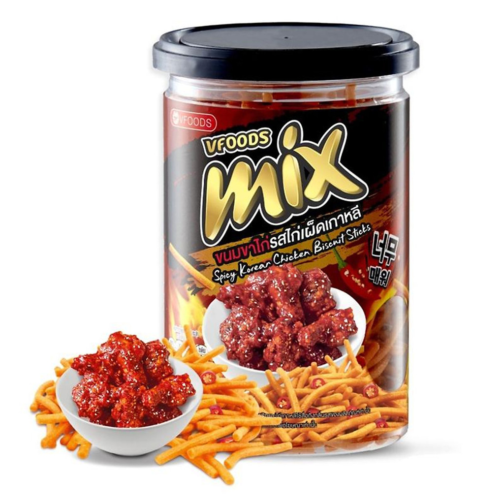 Bim bim que Mix Thái Lan hộp to đại 150g -  Que cay Mix Thái vị Cay đặc biệt.