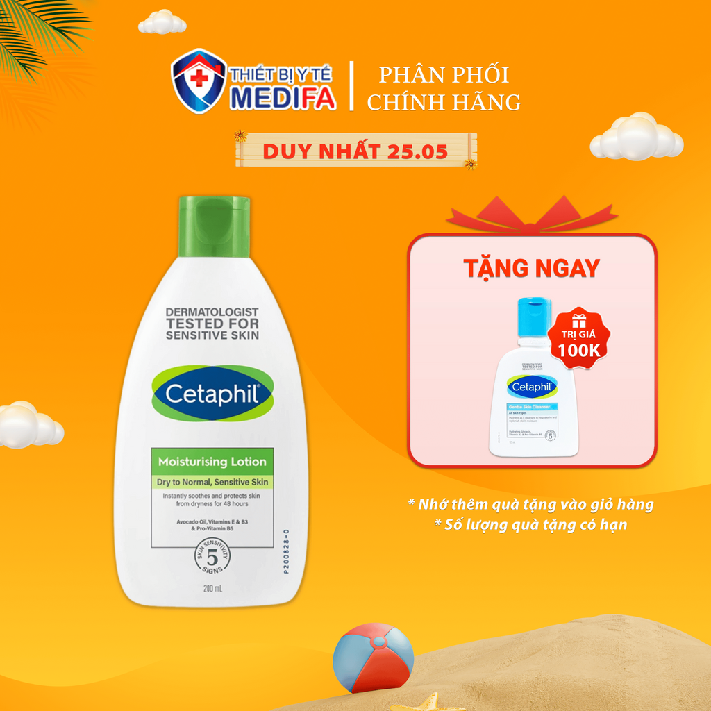 Sữa dưỡng thể Cetaphil Moisturizing Lotion cấp ẩm toàn thân và da mặt, Dung tích 200ml