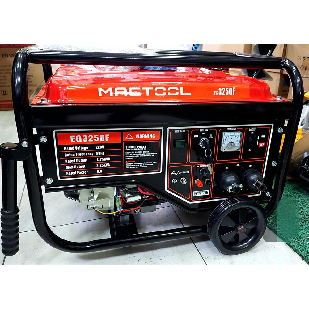 Máy phát điện chạy xăng ABG EG3250F - công suất 3.25KVA bình nhiên liệu lớn mức độ tiêu thụ nhiên liệu thấp tiết kiệm