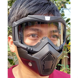  Mặt Nạ Phượt Kính Bảo Hộ Loại Xịn Chống Bụi Chống Sương Có Tháo Rời Bộ Phận 
