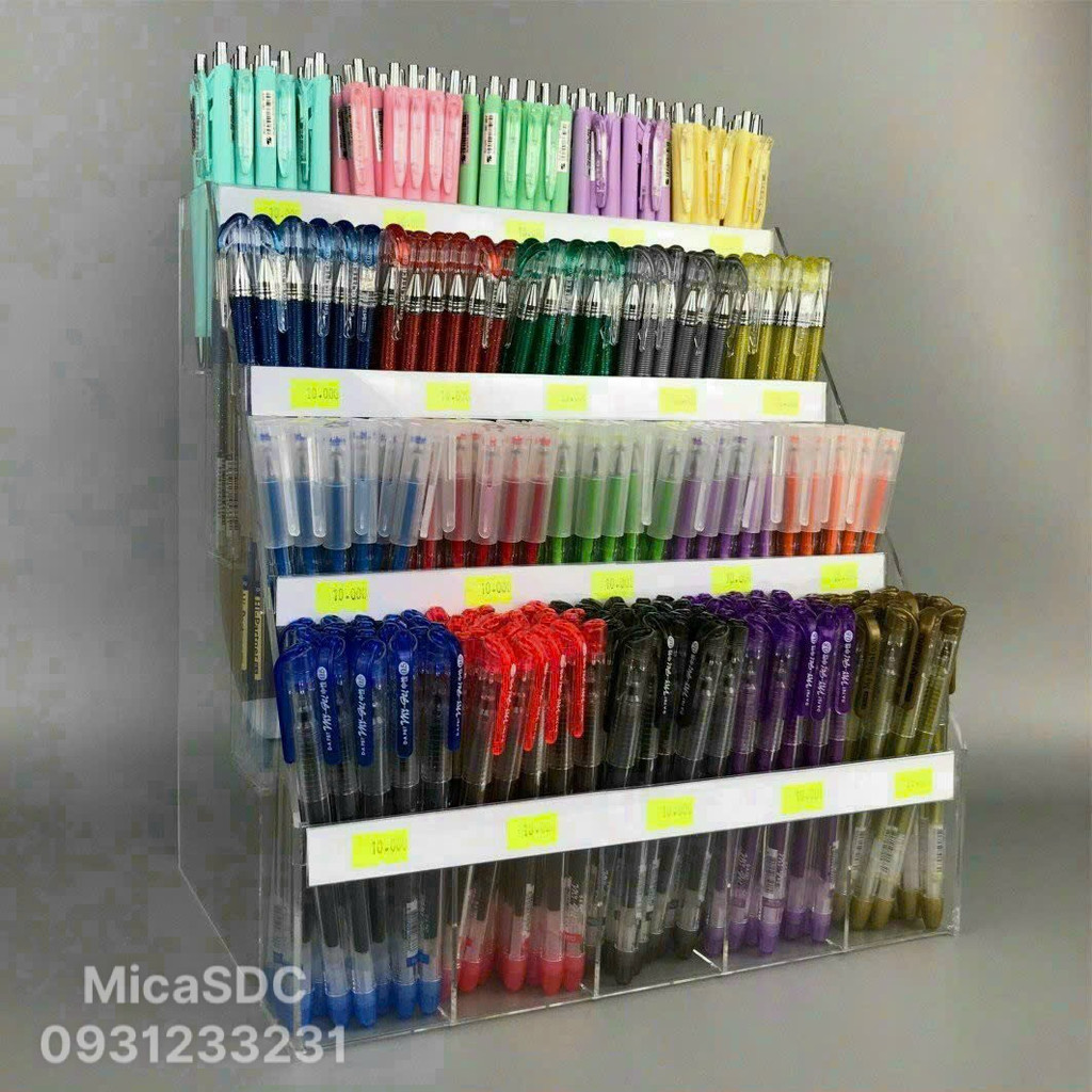 Kệ đựng bút viết 20 ô - Kệ để bút viết để bàn bằng mica