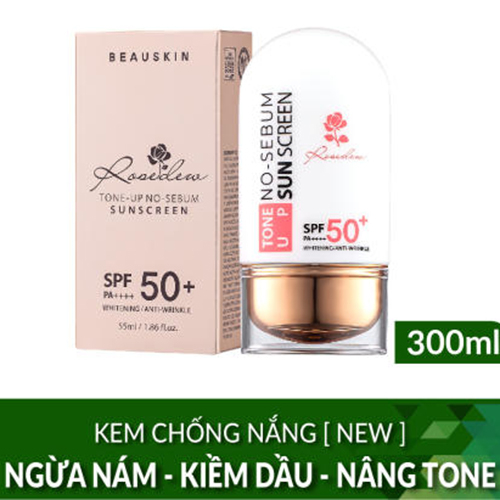 Kem chống nắng Beauskin Rosedew Tone Up Sunscreen kiềm dầu, nâng tone SPF 50+ Hàn Quốc 55ml