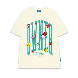 Áo thun unisex tay lỡ Pixel Sticker Owner
