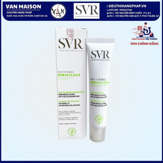 Kem dưỡng da giảm mụn kiềm dầu se khít lỗ chân lông SVR sebiaclear mat + pores 40ml