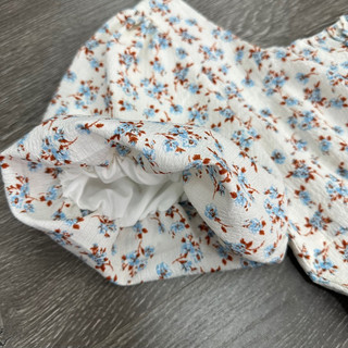 Đầm hoa Mixxo dún ngực, smocking lưng