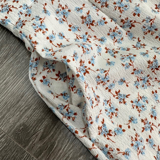 Đầm hoa Mixxo dún ngực, smocking lưng