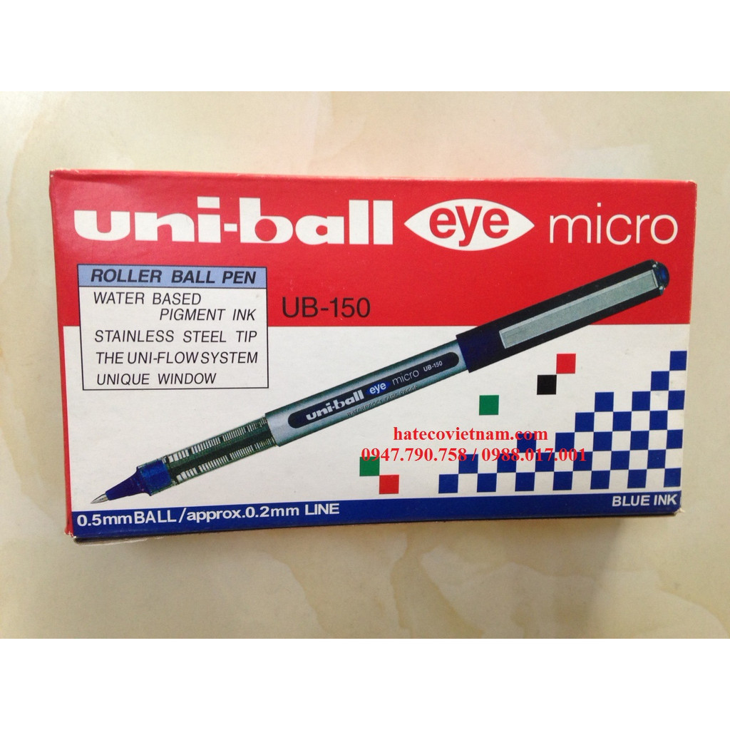 SỈ Hộp 12 Bút ký Uni UB150 xanh, nét 0.5 - Bút bi nước Uni