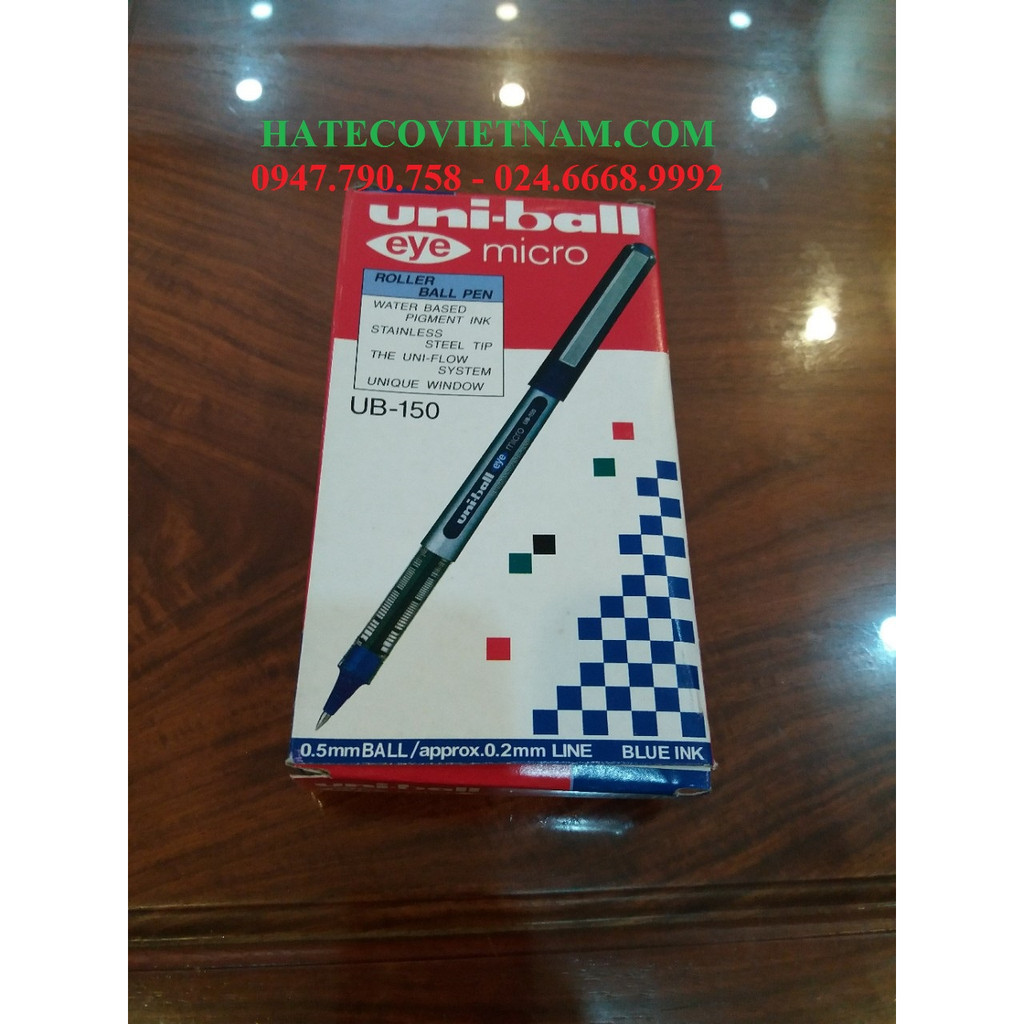 SỈ Hộp 12 Bút ký Uni UB150 xanh, nét 0.5 - Bút bi nước Uni