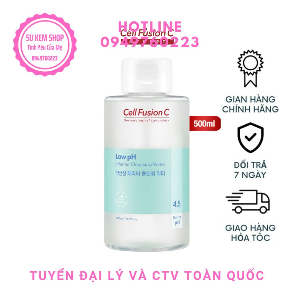 Cell Fusion C Expert - Nước rửa mặt làm sạch an toàn 3 trong 1, duy trì PH lý tưởng- Low pH