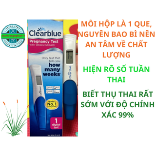 Que thử thai điện tử hiện số tuần thai ClearBlue How Many Weeks Hộp nguyên 1 que