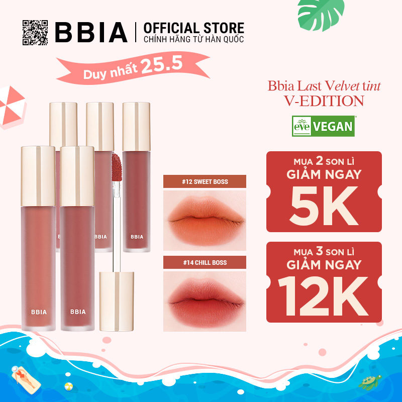 Bbia Last Velvet Tint - V Edition - Version 3  5g Bbia Official Store