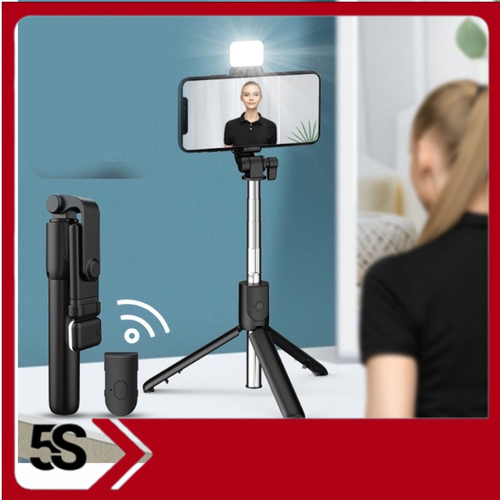 Gậy N08 Tự Sướng Kiêm Tripod 3 Chân Nhỏ Gọn Đa Chức Năng Kèm Remote Bluetooth