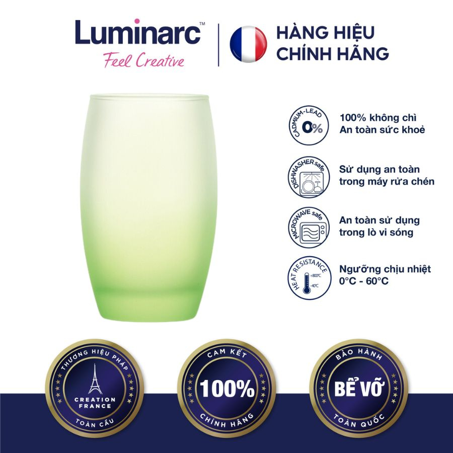 Bộ 2 Ly Cao Thuỷ Tinh Luminarc Salto Frost Lime 350ml - LUSAQ3177