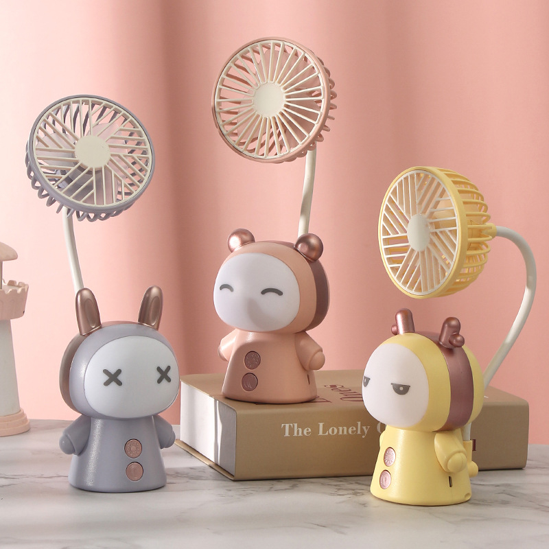 Quạt kèm đèn để bàn búp bê cute MIM MIM STORE QDENDOLL102