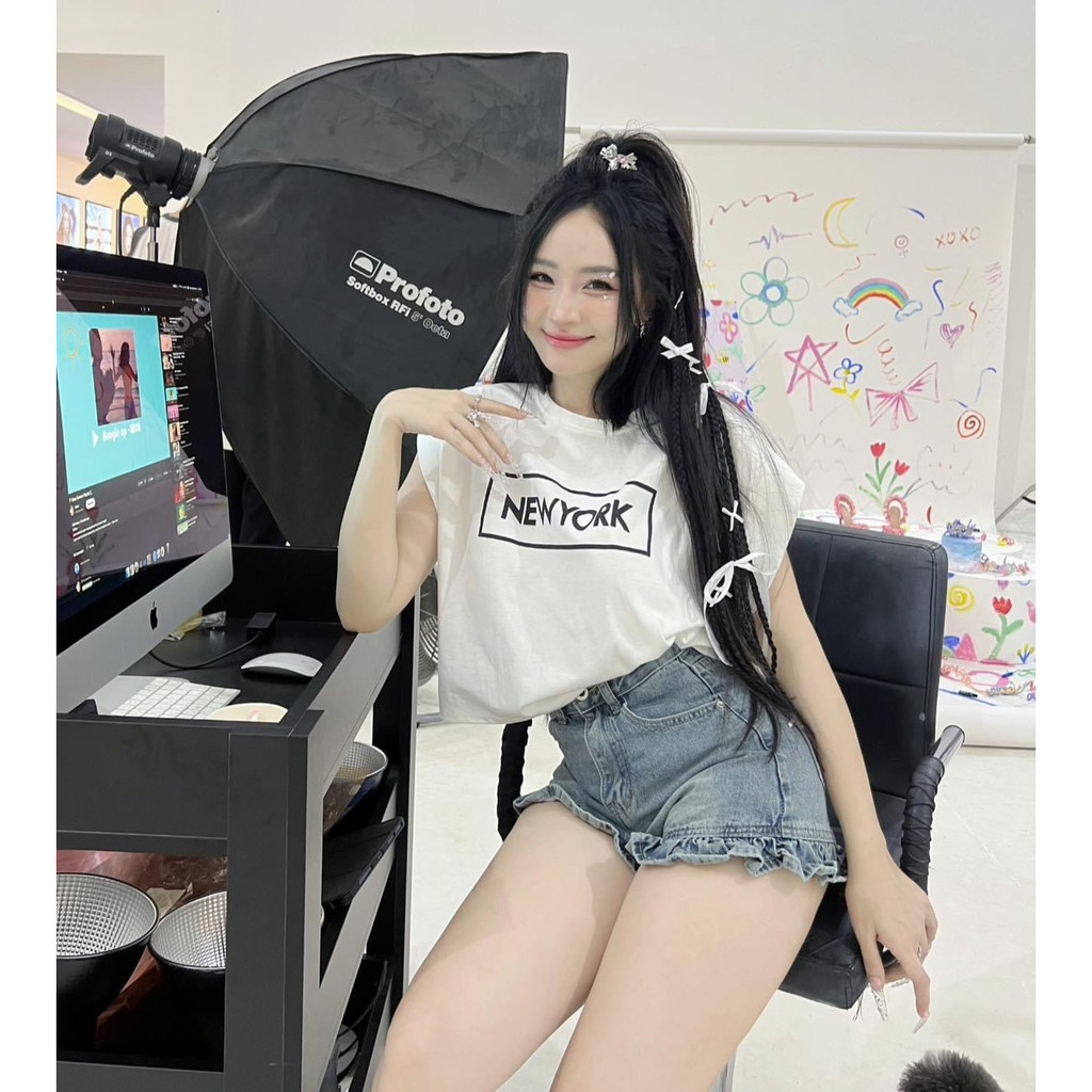 Quần Short MYK Jeans - Lai Bèo Xòe sang chảnh 8 màu