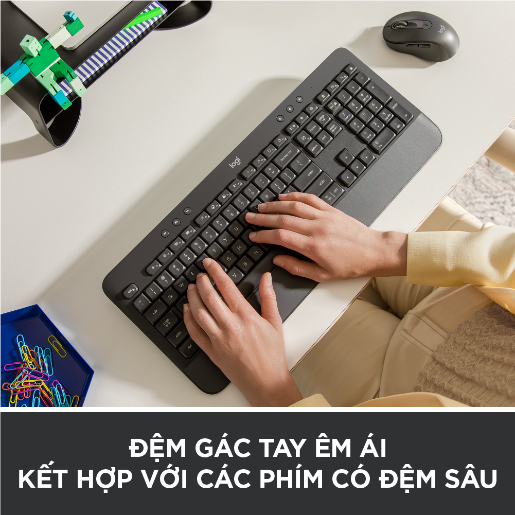 Combo Bàn phím Logitech K650 & Chuột Logitech M650 - Bluetooth, USB Bolt