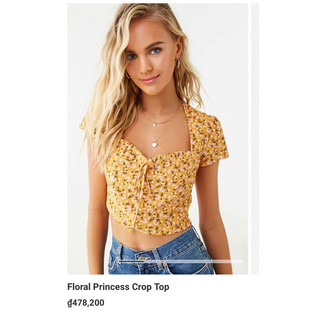 Áo croptop hoa nhí A127