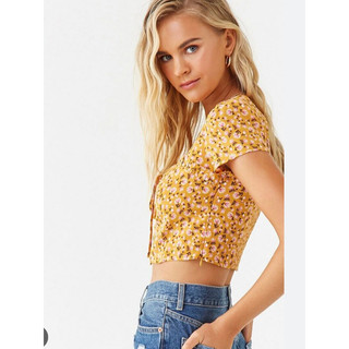 Áo croptop hoa nhí A127