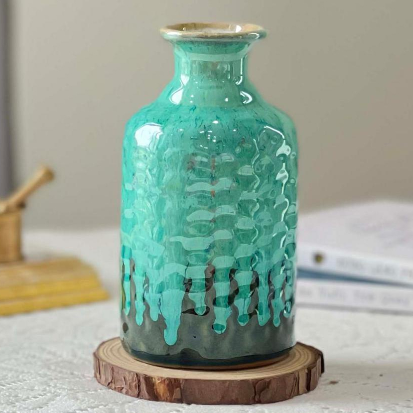 Bình hoa bát tràng decor mini dáng hút lộc 10 cm nhỏ xinh,dáng, lọ hoa gốm cắm hoa trang trí để bàn đẹp