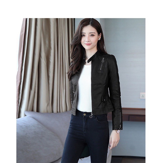 Áo khoác da nữ kiểu dáng phong cách thanh lịch AKD21 Model Fashion
