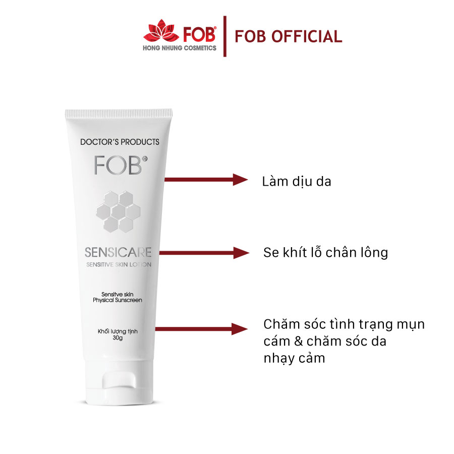 Chăm sóc tình trạng mụn cám, se khít lỗ chân lông - FOB® SENSICARE