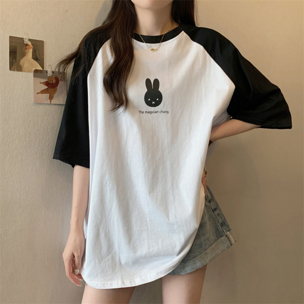 💏Áo Thun Raglan Unisex HÌNH THỎ vải cotton dày dặn, thoáng mát (Toko Store)