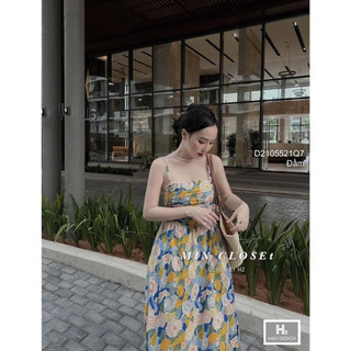 Đầm hoa tay sát nách dáng dài
