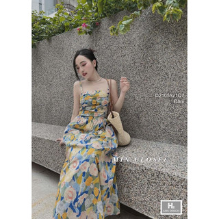 Đầm hoa tay sát nách dáng dài
