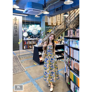 Đầm hoa tay sát nách dáng dài