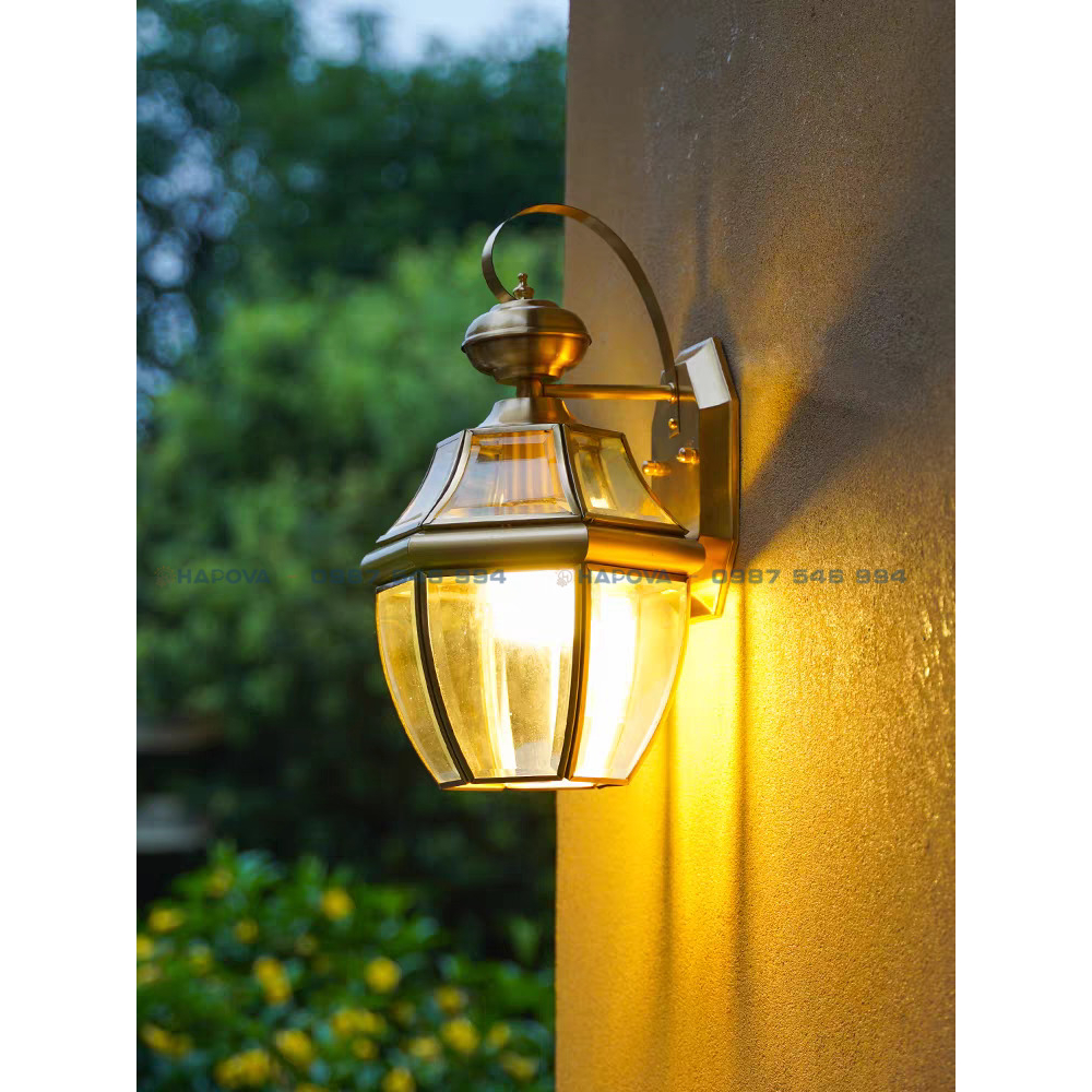Đèn treo tường cao cấp bằng đồng ngoài trời HAPOVA GLEND 1002