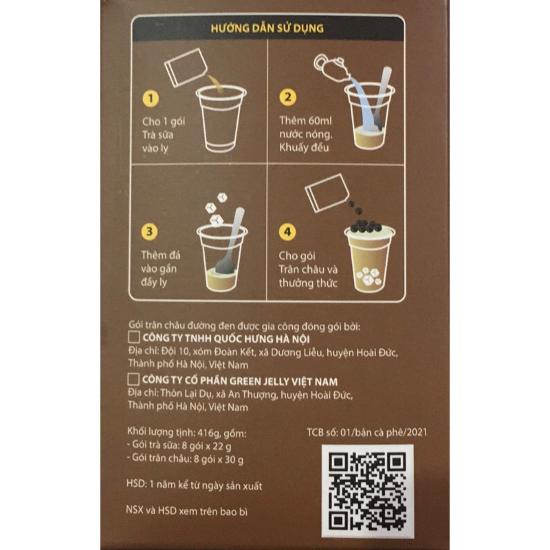 Trà sữa trân châu đường đen