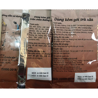 Trà sữa trân châu đường đen(gói lẻ 22gr dạng bột hoà tan+ trân châu 30gr)