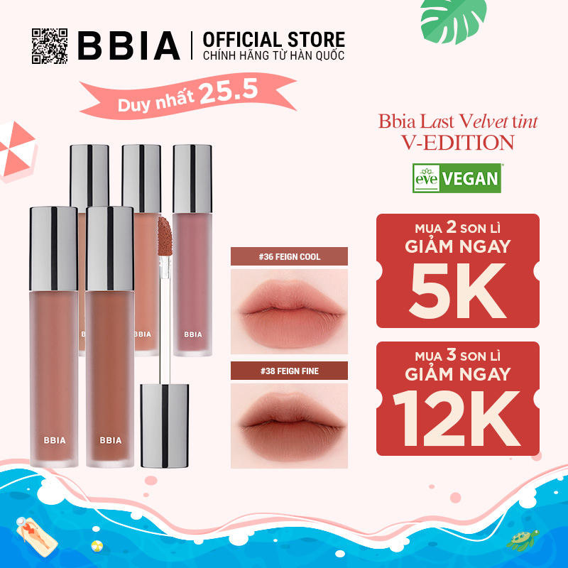 Bbia Last Velvet Tint - V Edition - Version 8  5g Bbia Official Store