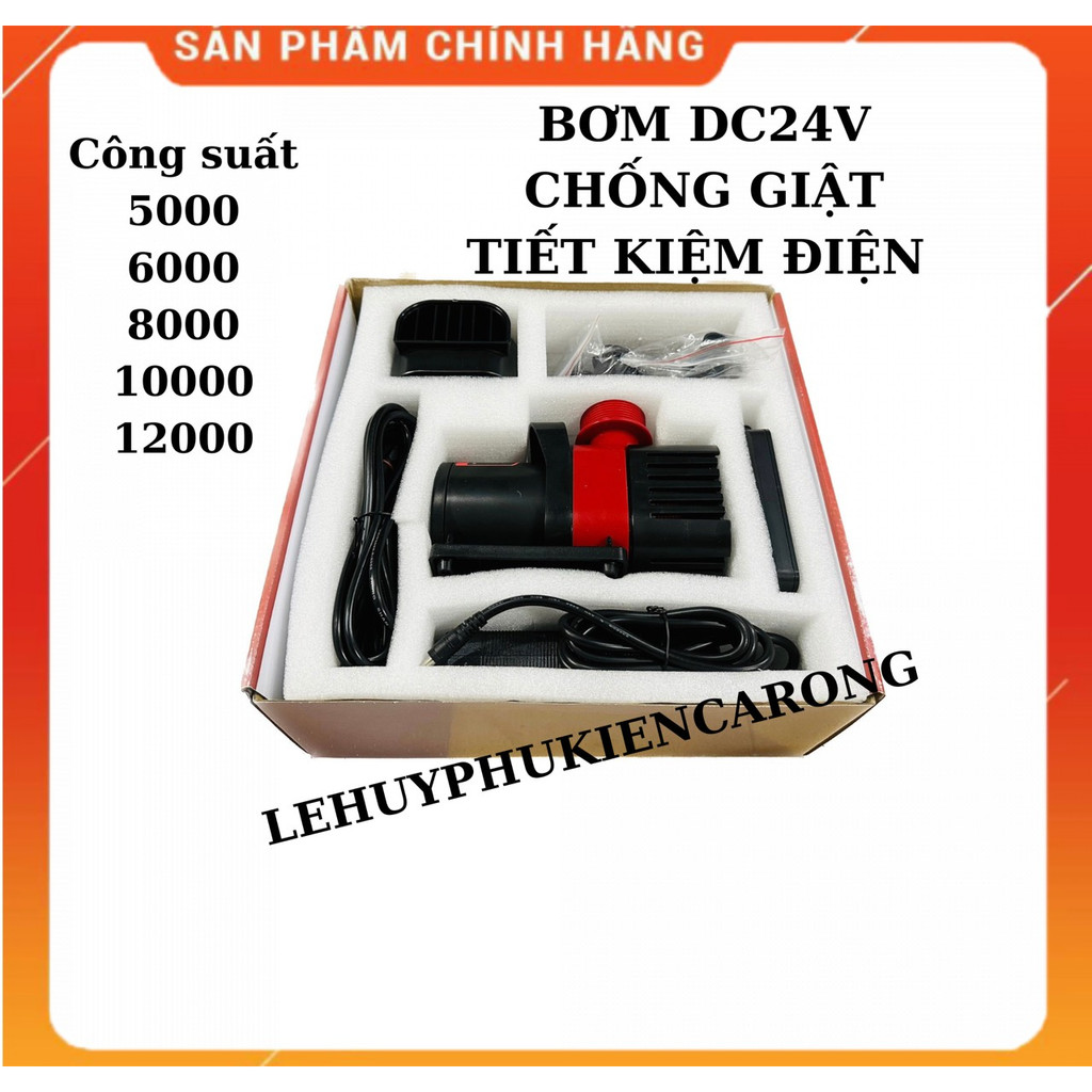 Bơm Bể Cá DC24v KAOKUI Chống Giật Kèm Bảng Điều Khiển Màn Hình LCD Đủ Công Suất