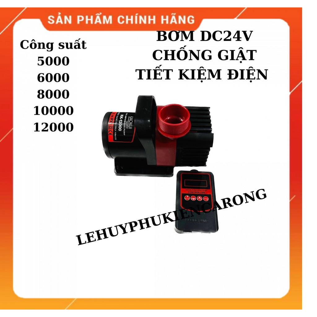 Bơm Bể Cá DC24v KAOKUI Chống Giật Kèm Bảng Điều Khiển Màn Hình LCD Đủ Công Suất