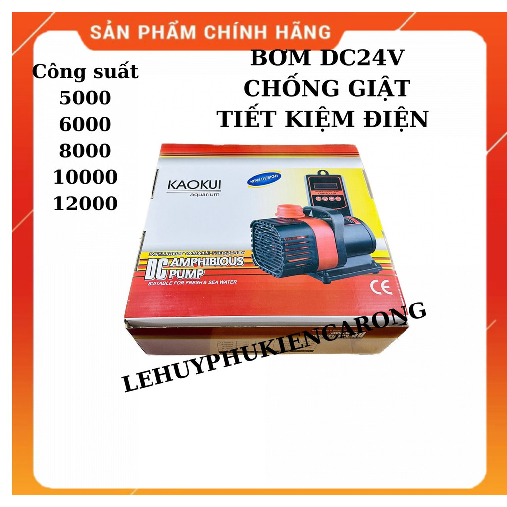 Bơm Bể Cá DC24v KAOKUI Chống Giật Kèm Bảng Điều Khiển Màn Hình LCD Đủ Công Suất