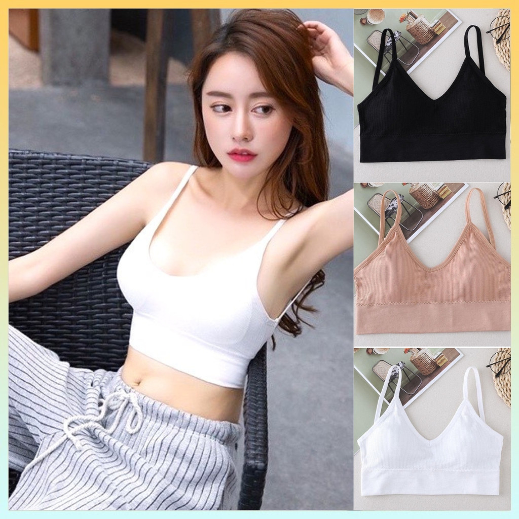 Áo bra gân tăm CHỮ U HỞ LƯNG sâu có đệm ngực sang chảnh dễ phối đồ