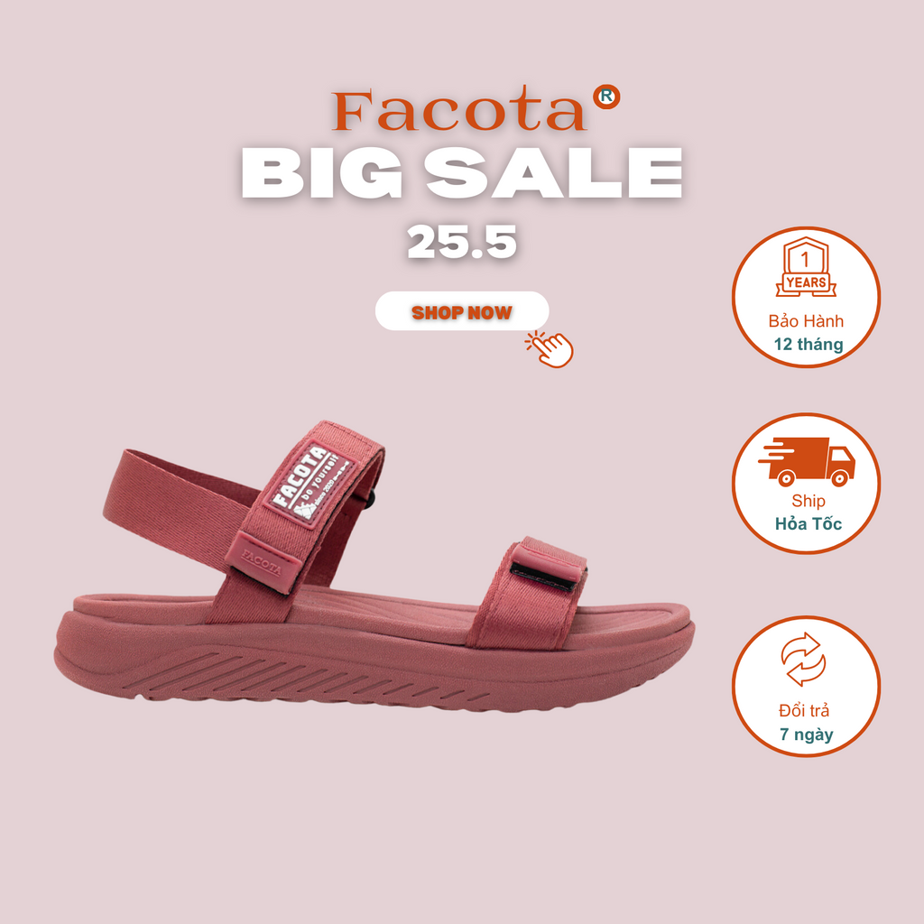 FACOTA │Giày Sandal Nữ thể thao Facota V6S SP03 - MẬN