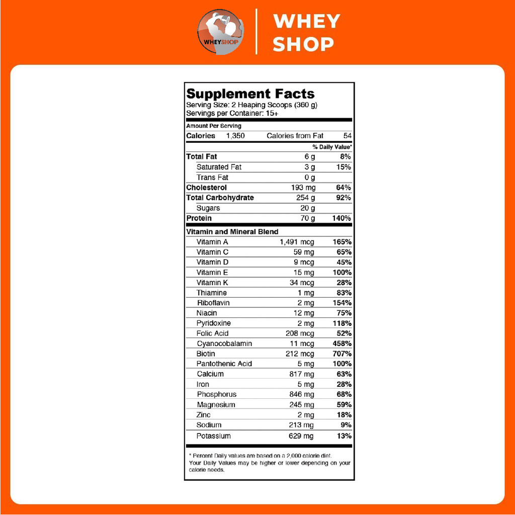 Sữa dinh dưỡng tăng cân VitaXtrong Mega Mass 12Lbs