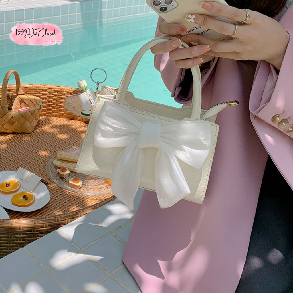 Túi Xách Đeo Chéo Nữ Phối Nơ Phong Cách Hàn Quốc Siêu Xinh D20
