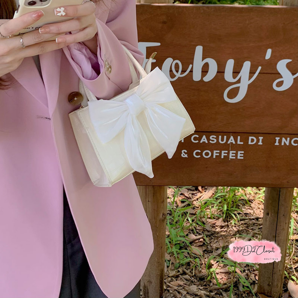 Túi Xách Đeo Chéo Nữ Phối Nơ Phong Cách Hàn Quốc Siêu Xinh D20