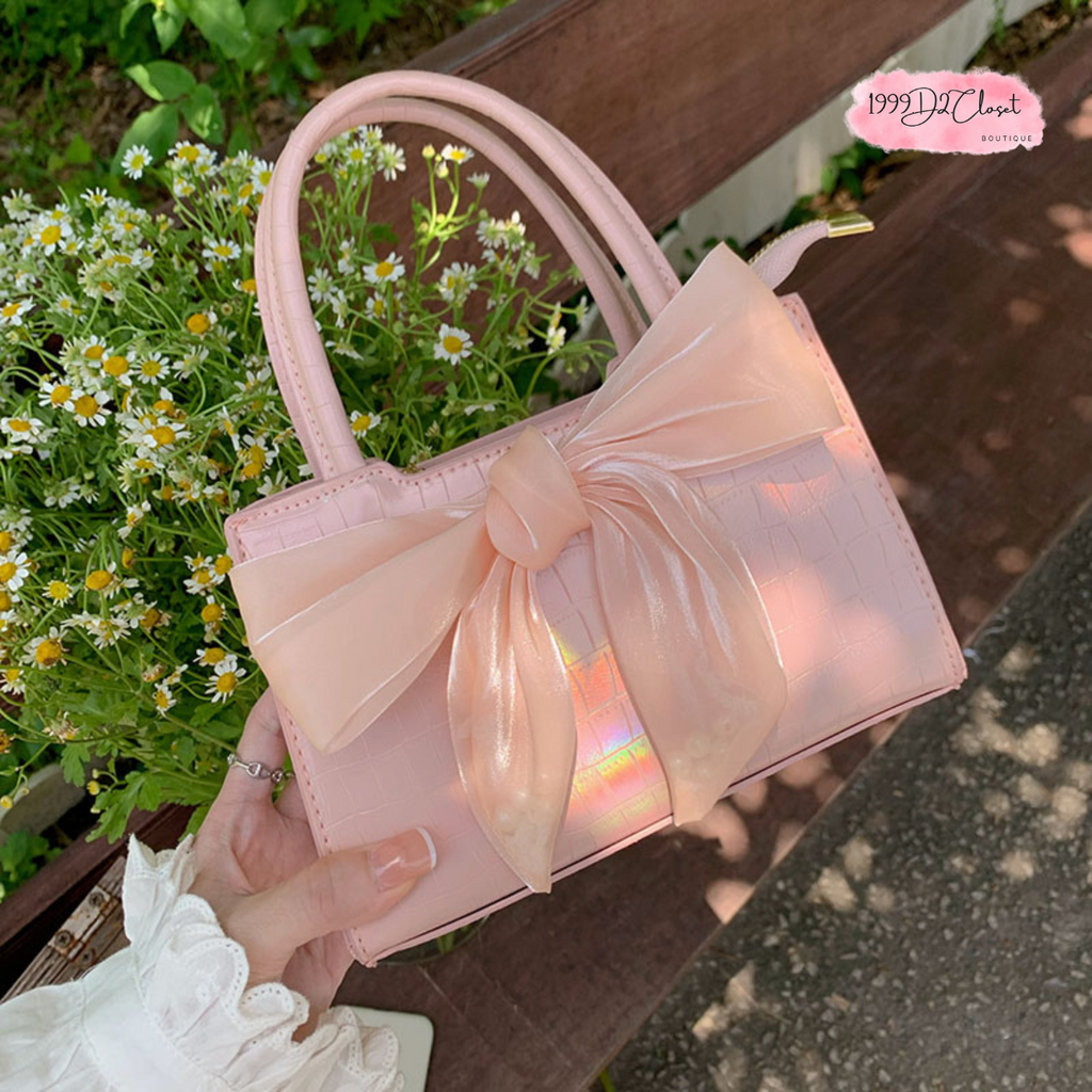 Túi Xách Đeo Chéo Nữ Phối Nơ Phong Cách Hàn Quốc Siêu Xinh D20